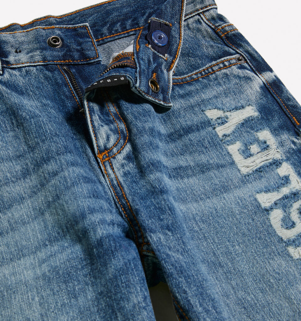 Jeans with logo - boy's jeans - Blue | Sisley Young image number 3